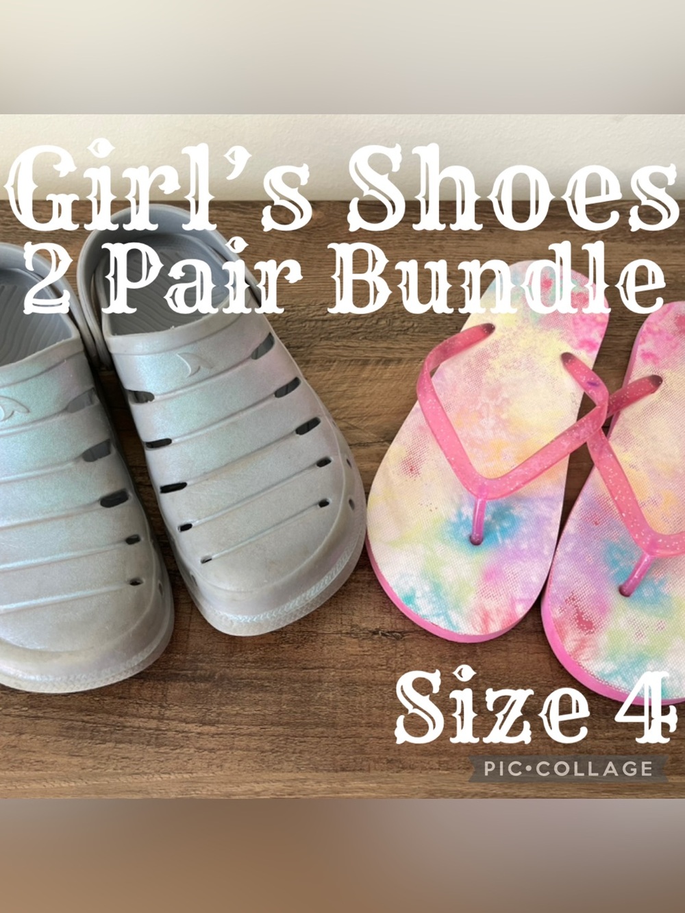 Girls Shoes Walmart Rugged Shark Target Cat & Jack 2 Pair Sandals Bundle Size 4